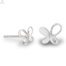 Lady Fashion 925 Sterling Silver Butterfly Charm Earring Stud